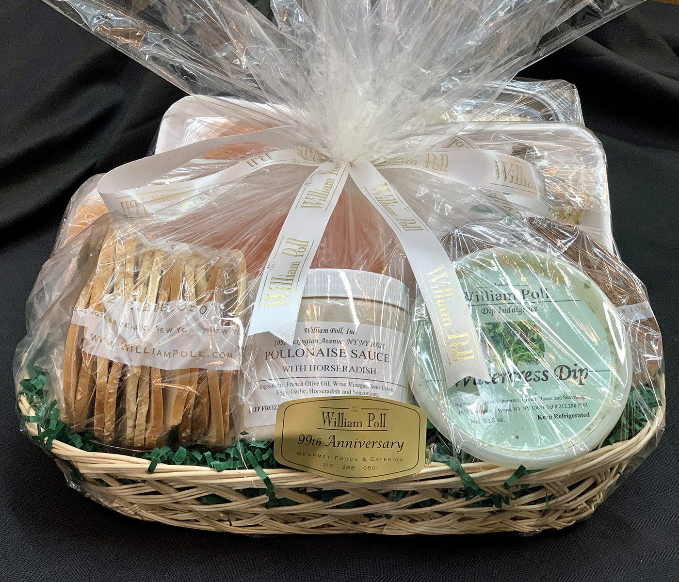Hand-Sliced Smoked Fish and Watercress Dip Gift Basket - William Poll, Inc.